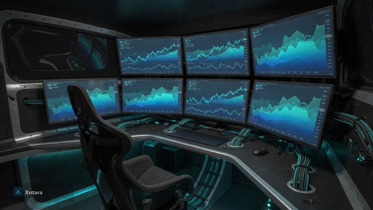 Multi-monitor pit wall desk